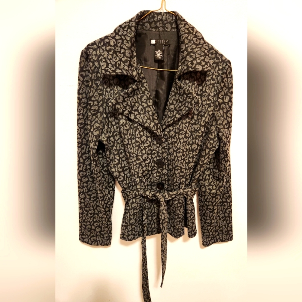 3 Button Carole Little Belted Jacket